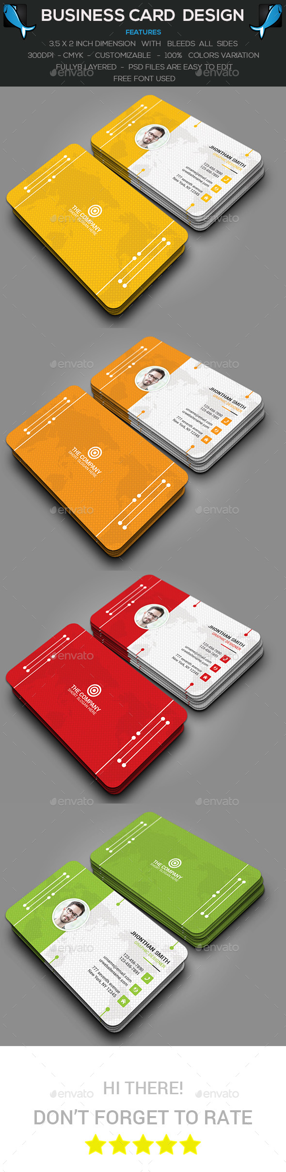 Circle Corporate Business Card - Corporate Business Cards