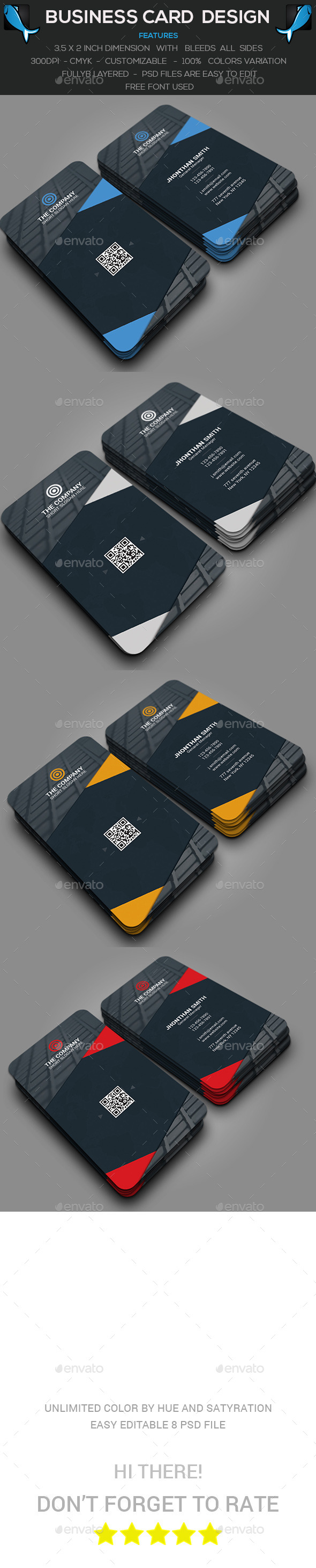 Verticle Corporate Business Card - Corporate Business Cards