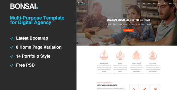 Bonsai | Multi-purpose HTML5 Template for Digital Agency - Portfolio Creative