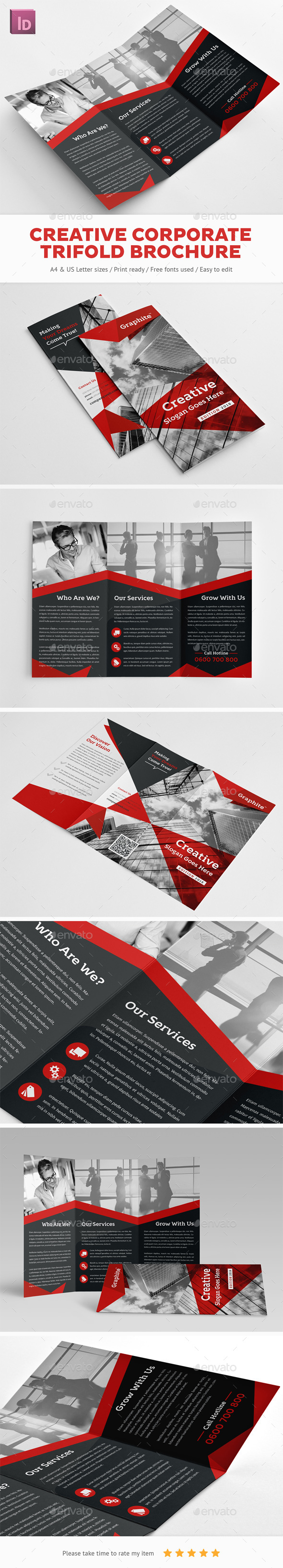 Creative Corporate Trifold Brochure - Corporate Brochures
