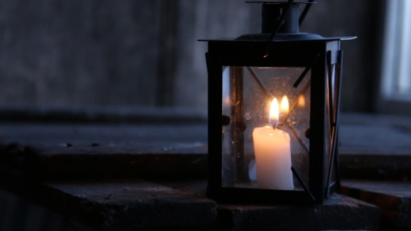 Lantern With a Candle