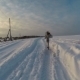 Girl Is Running Through The Snow At Cold Winter - VideoHive Item for Sale