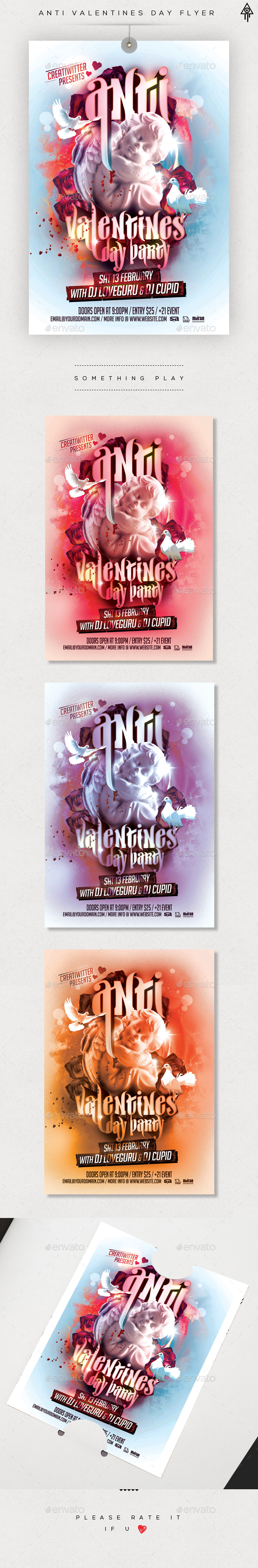 Anti Valentines Day Flyer - Events Flyers