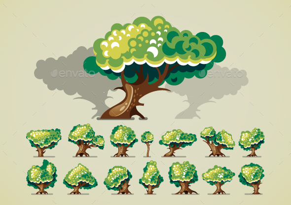 Trees for Videogame - Miscellaneous Game Assets