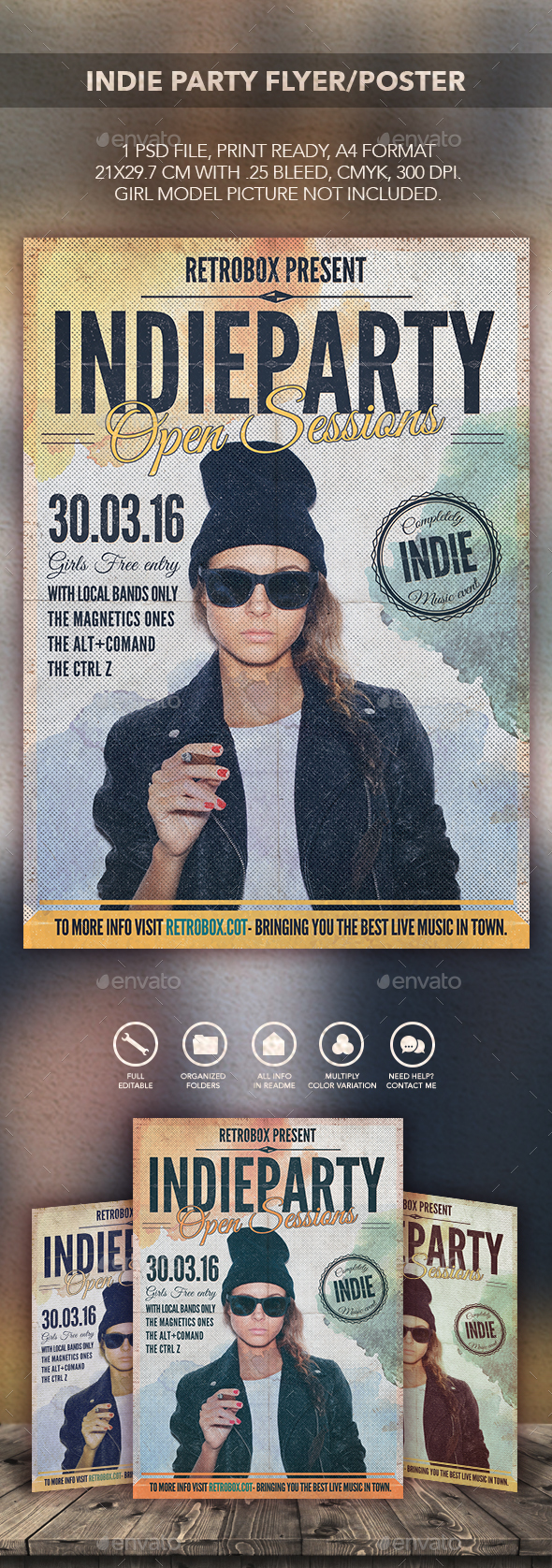 Indie Party Flyer Poster - Flyers Print Templates