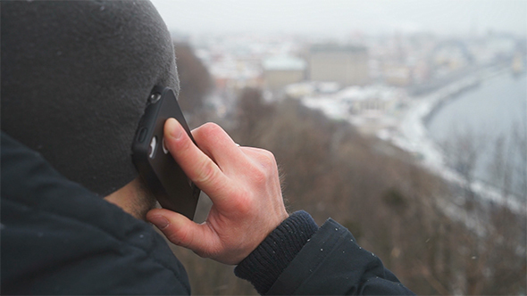 Man Talking on The Phone alt