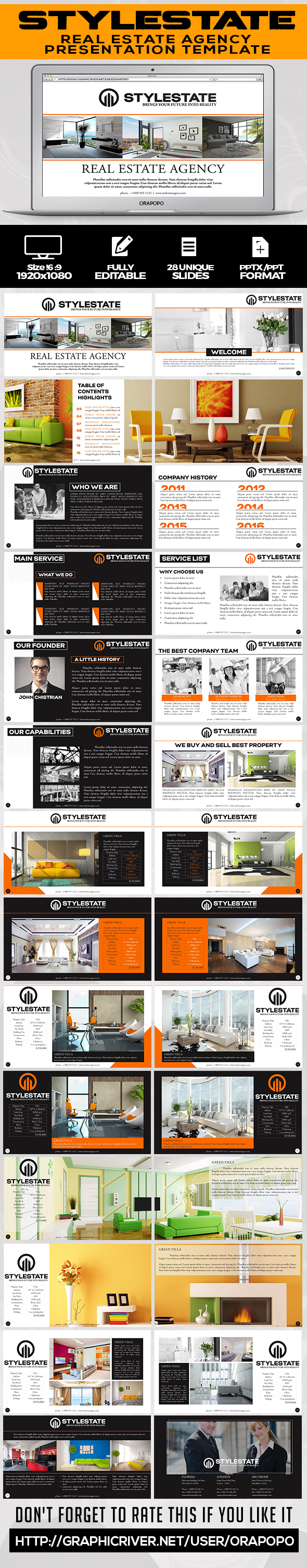 Stylestate | Real Estate Agency Presentation Template - Business PowerPoint Templates