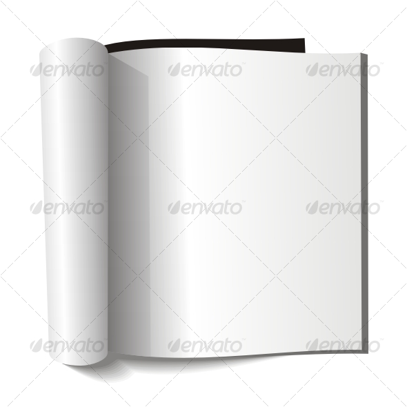 Blank magazine. Blank page. - Objects Vectors