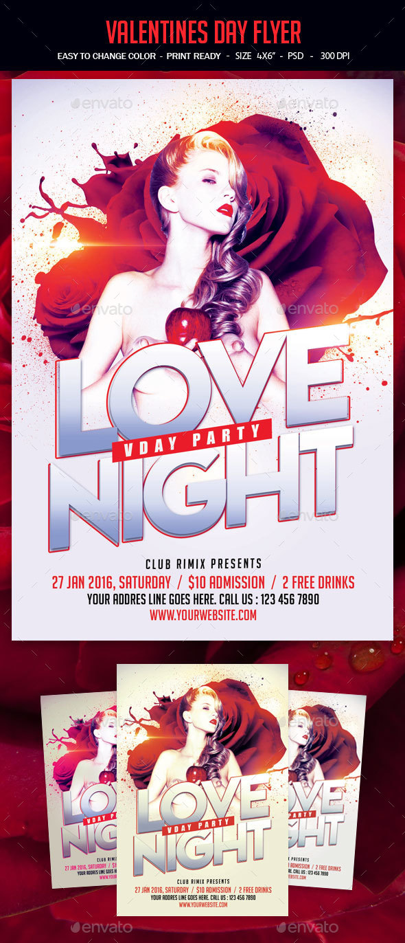 Love Party Flyer Template - Clubs & Parties Events