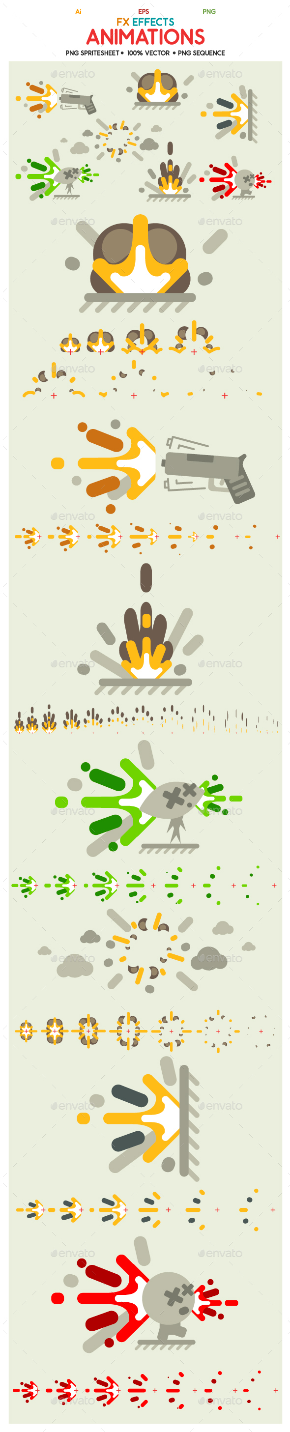 FX Effects Animations - Sprites Game Assets