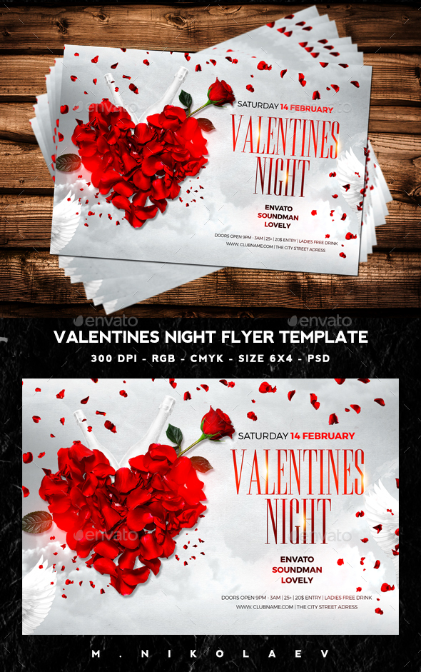 Valentines Night Flyer - Clubs & Parties Events
