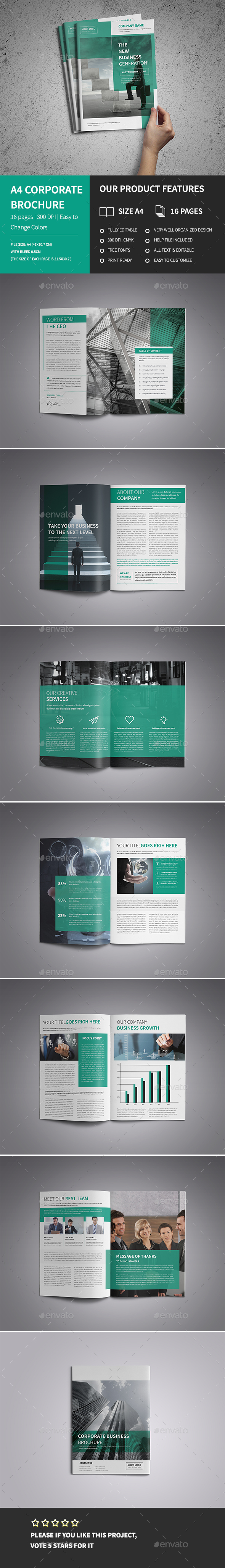 A4 Corporate Business Brochure Psd - Corporate Brochures