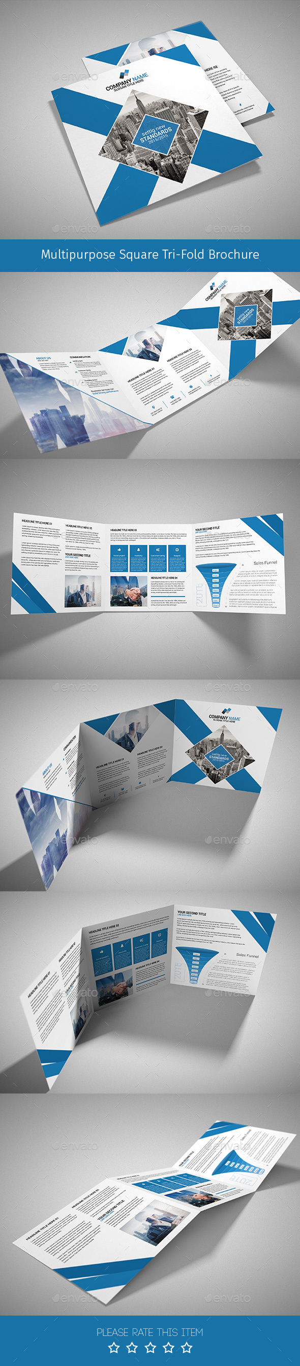 Corporate Tri-fold Square Brochure 08 - Corporate Brochures