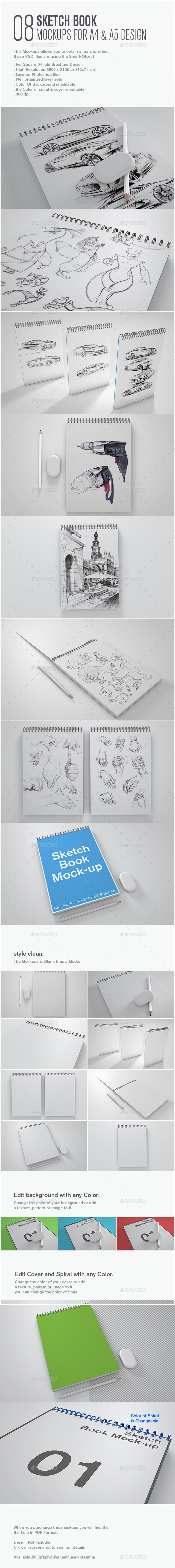 Sketch Book Mock-up - Miscellaneous Print
