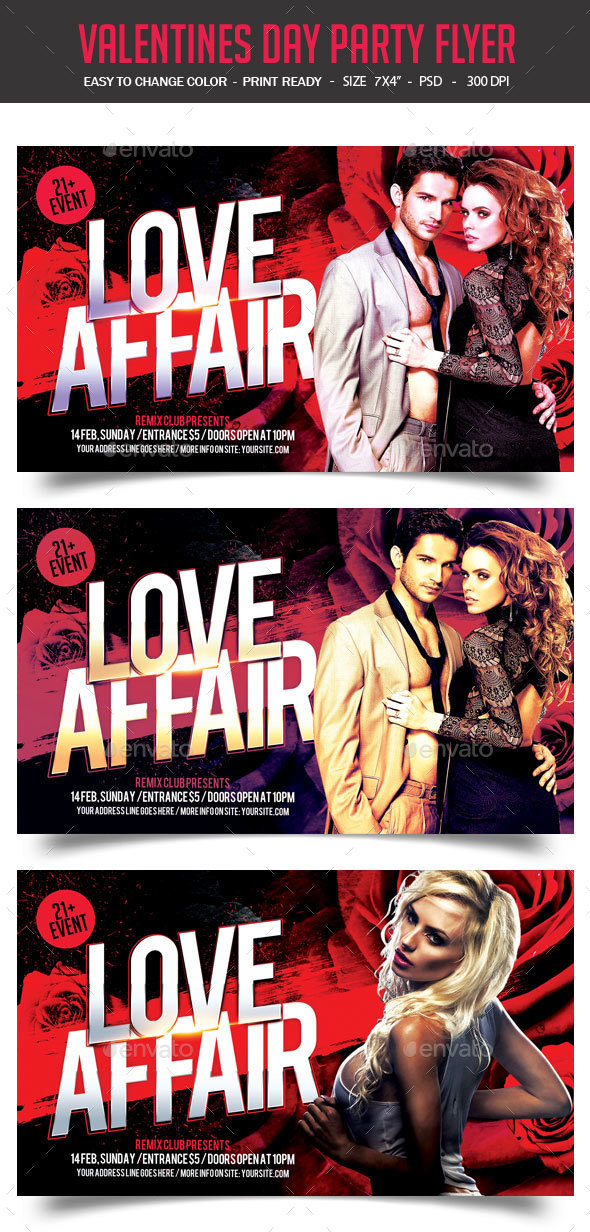 Valentines Day Party Flyer - Clubs & Parties Events