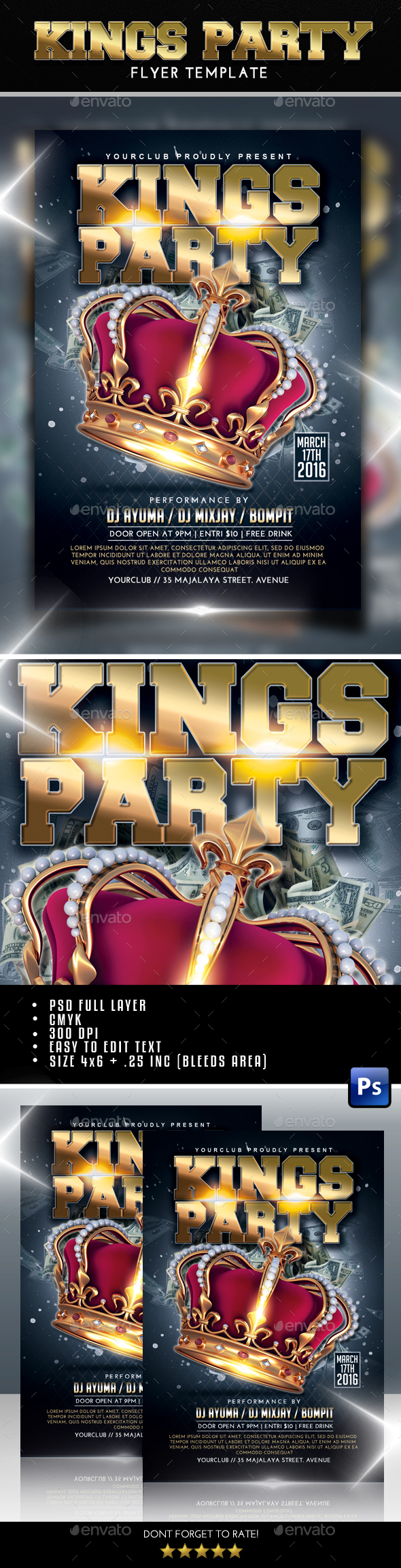 Kings Party Flyer - Clubs & Parties Events