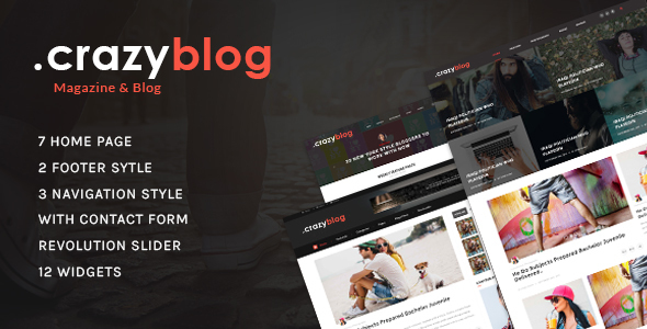 Wondrous CrazyBlog - Blog HTML Template for Ads Businesses