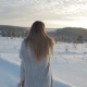 Girl In The Winter Forest At Sunset - VideoHive Item for Sale
