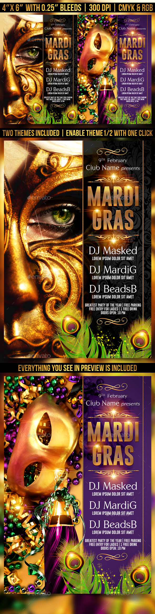 masquerade flyer template