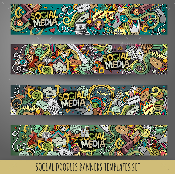 Social Banners Design Templates - Technology Conceptual