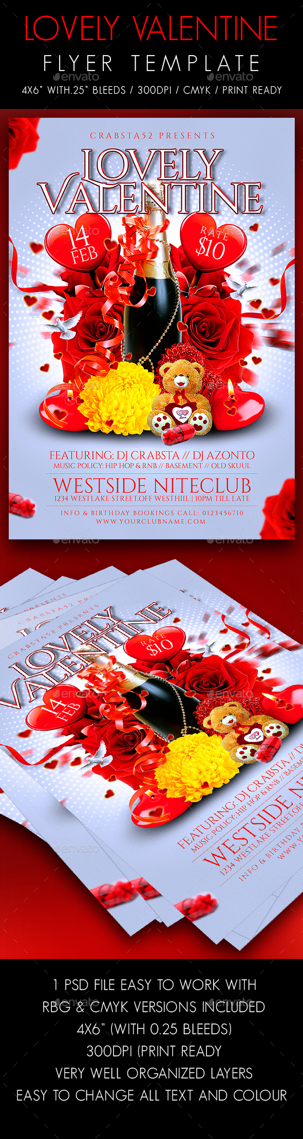 Lovely Valentine Flyer Template - Events Flyers