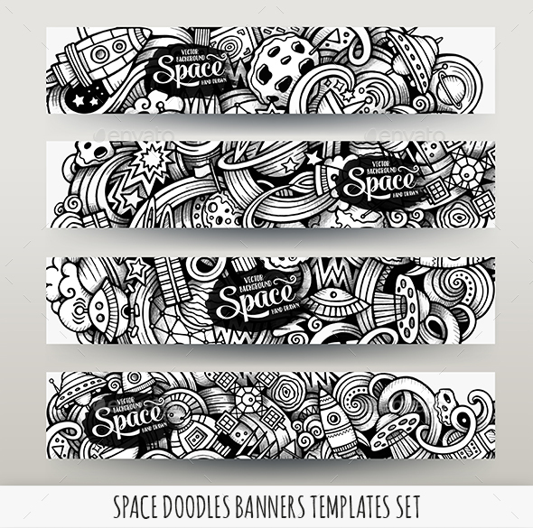 Space Banners Design Templates - Technology Conceptual