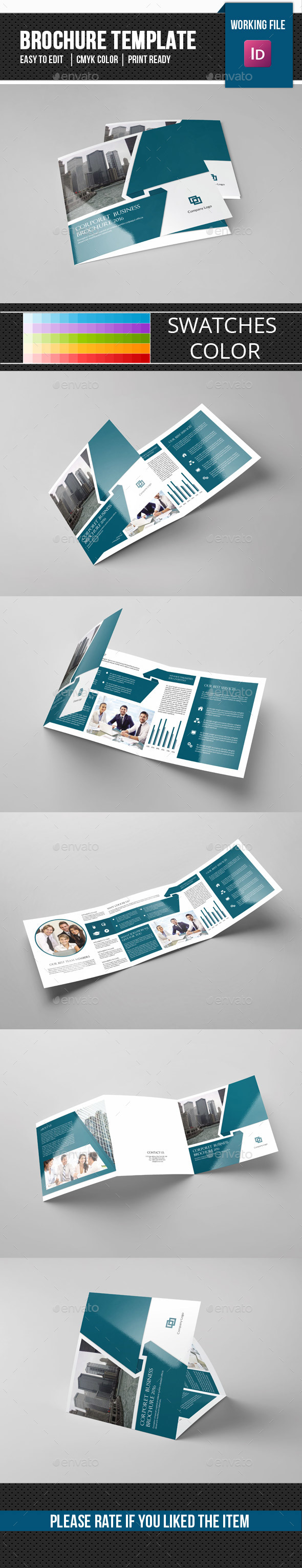 Corporate Square Trifold Brochure-V80 - Corporate Brochures