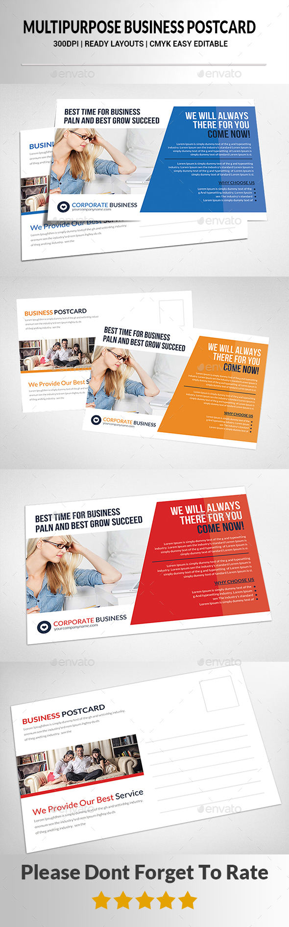 Multipurpose Business Postcard - Cards & Invites Print Templates