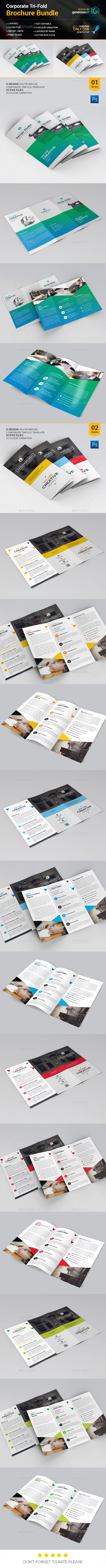 Tri-fold Brochure Bundle_2 in 1 - Corporate Brochures