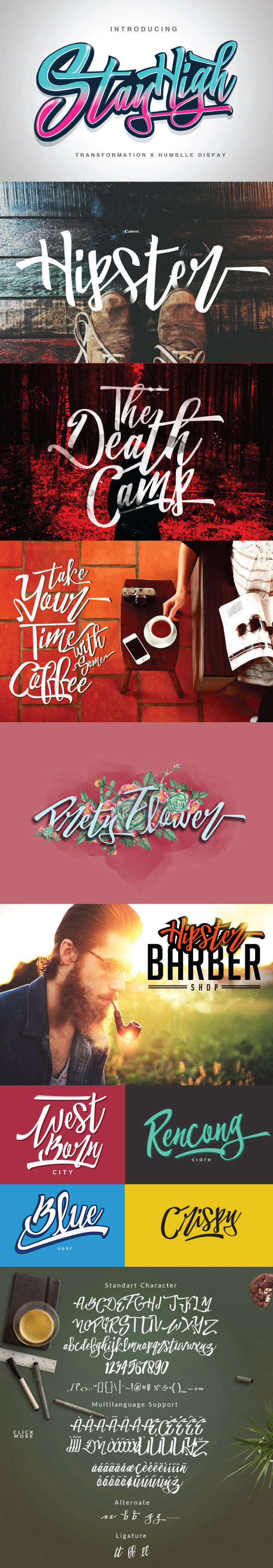 Stay High + Swash - Hand-writing Script