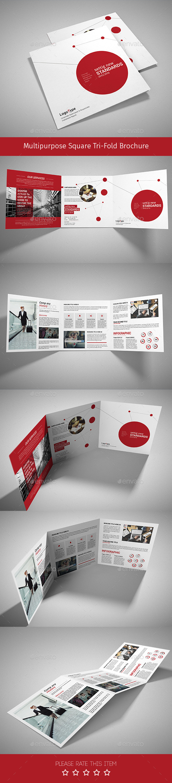 Corporate Tri-fold Square Brochure 07 - Corporate Brochures
