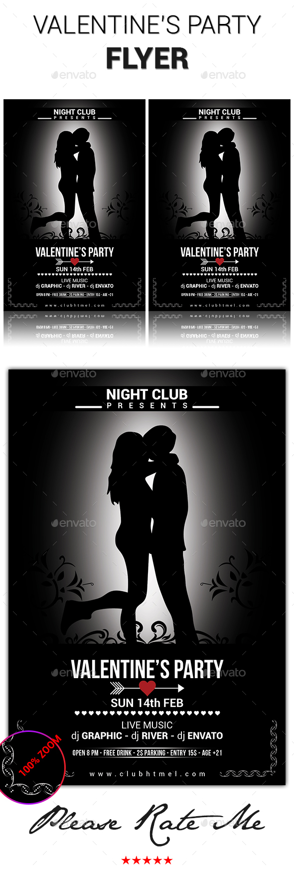Valentine's Party Flyer - Clubs & Parties Events