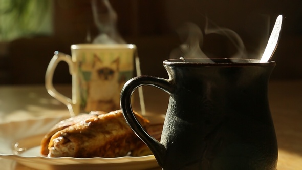 Goes the steam from hot tea alt