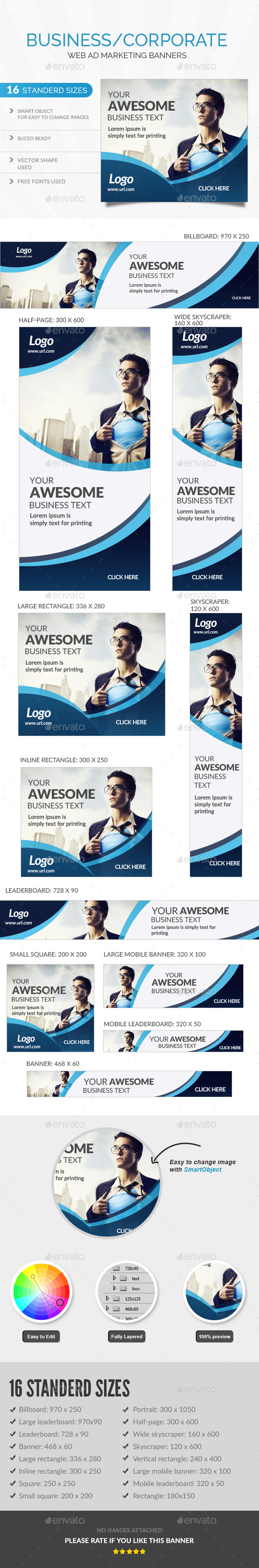 Corporate Banners - Banners & Ads Web Elements
