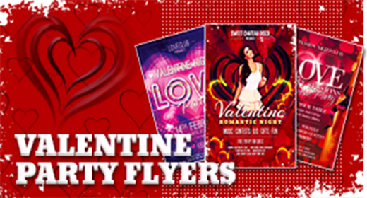 Valentine Day Party Flyer Templates