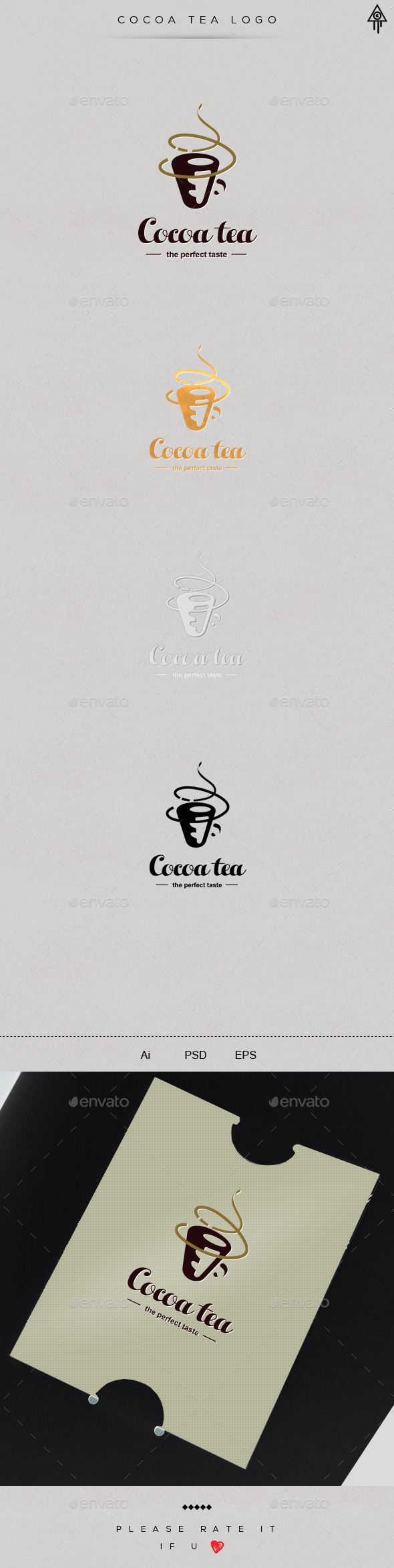 Cocoa Tea Logo Template - Logo Templates