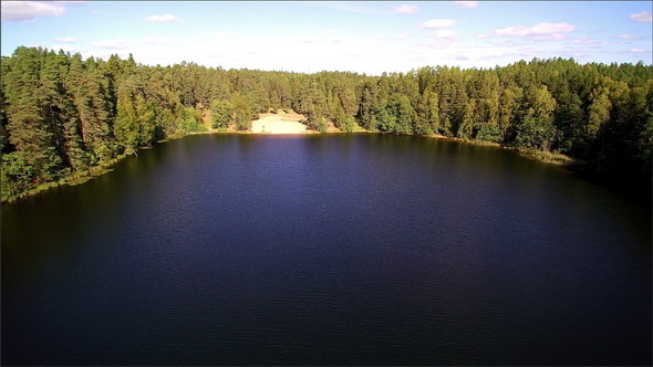 The Blue Viitna Lake with Lots of Trees in the Area