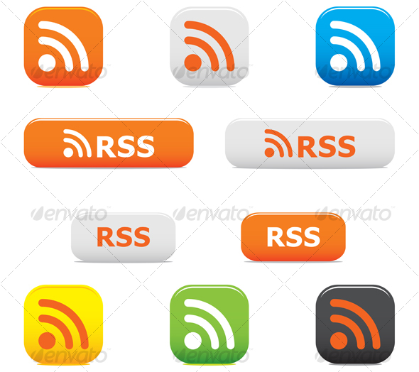 Rss buttons and symbols - Decorative Vectors