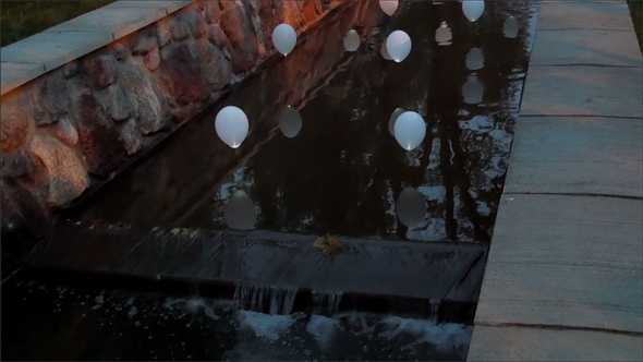 Lighted Balloon in the Small Canal