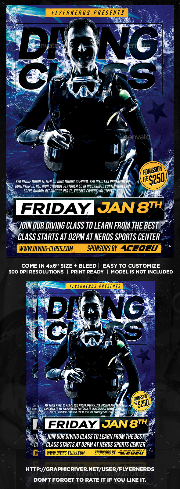 Diving Class Sports Flyer - Sports Events