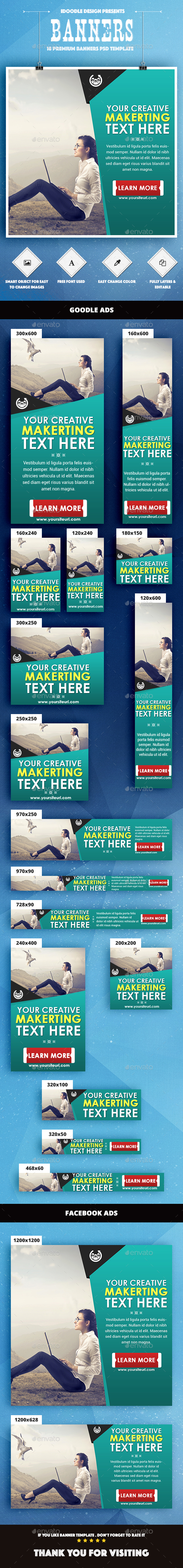 Multipurpose Banners Ads - Banners & Ads Web Elements