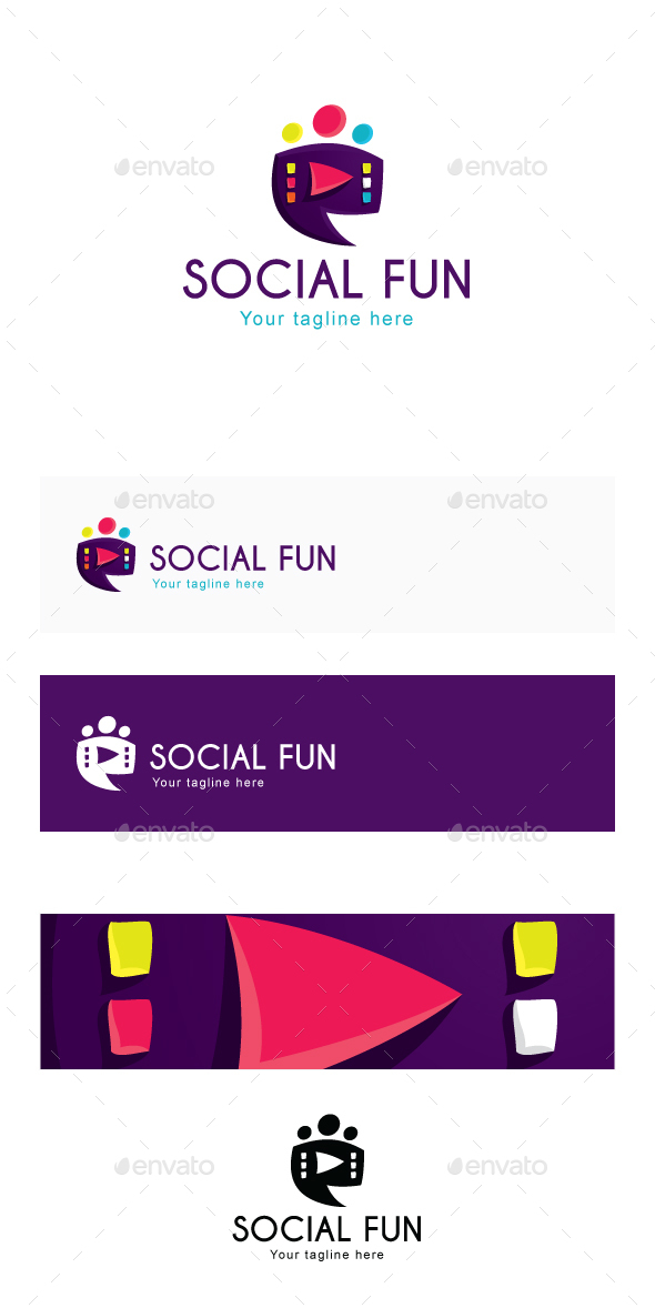 Social Fun Logo Template - Abstract Logo Templates