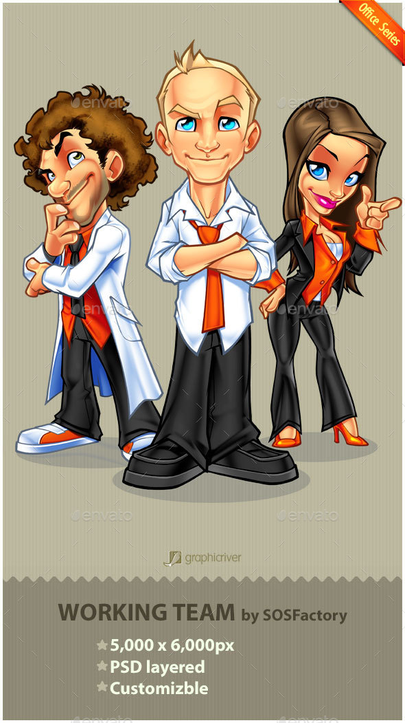 Working team - Characters Illustrations