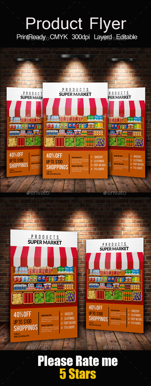 Product & Supermarket Promotion Flyer - Corporate Flyers