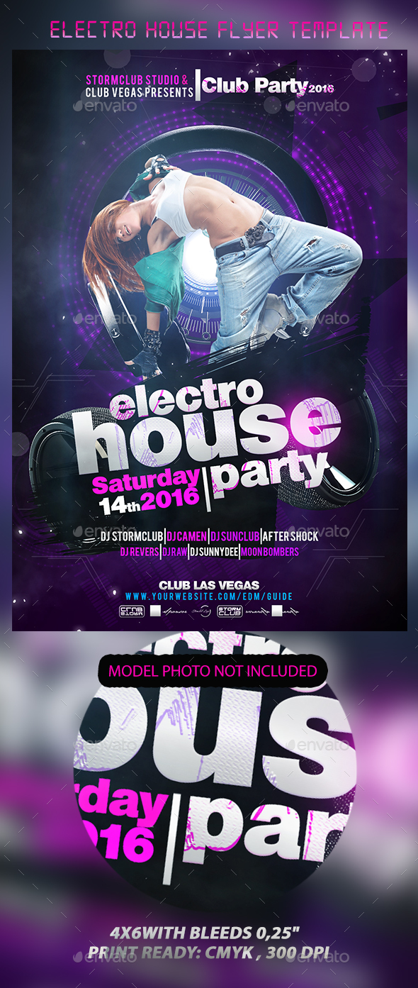 Electro House Flyer Template - Events Flyers
