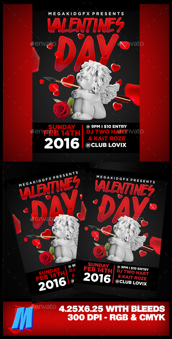 Valentines Day Flyer Template - Clubs & Parties Events