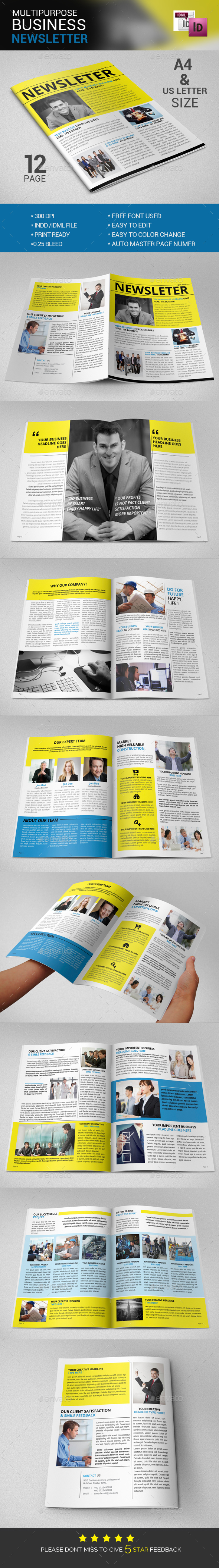 Newsletter Template - Newsletters Print Templates
