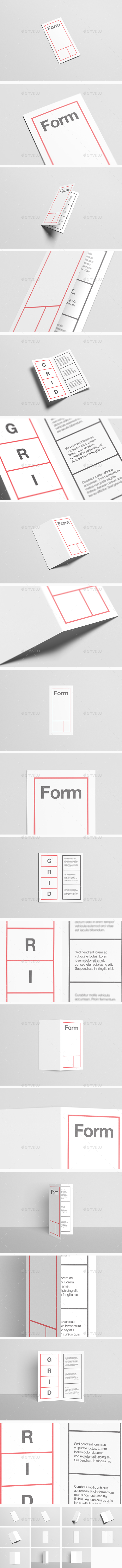 DL Bi-Fold / Half-Fold Brochure Mock-Up - Brochures Print