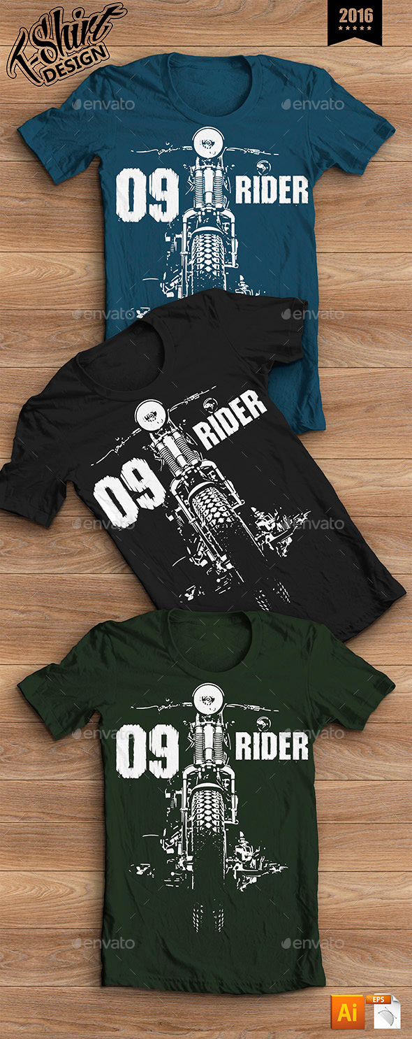 T-shirt Design Moto Rider - Sports & Teams T-Shirts