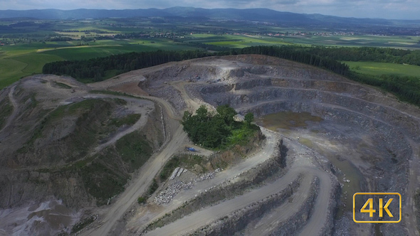 Aerial Over Stone Mine